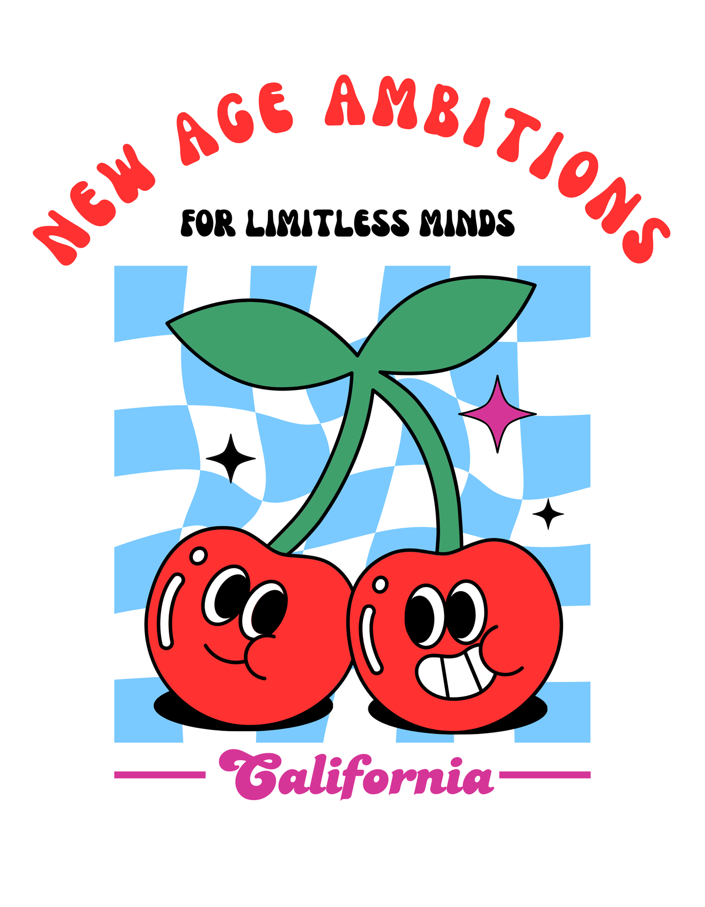 “Twin Cherry Rally” Recycled long-sleeve crop top