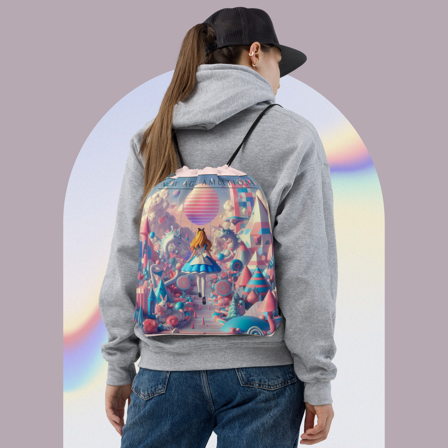 BEYOND THE CRYSTAL DIMENSION Drawstring bag