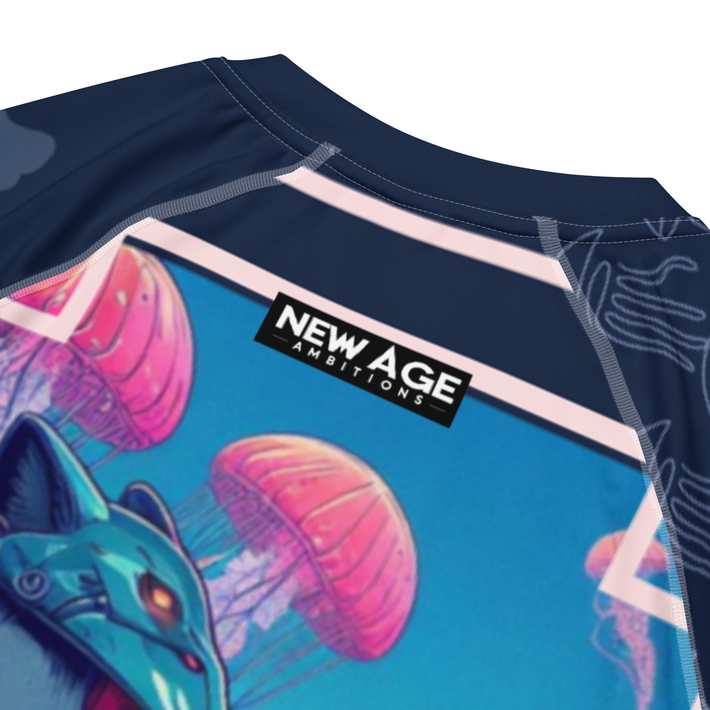 New Age Ambition Assassin’s Syndicate “Cybernetic-Wolf” Men’s rash guard
