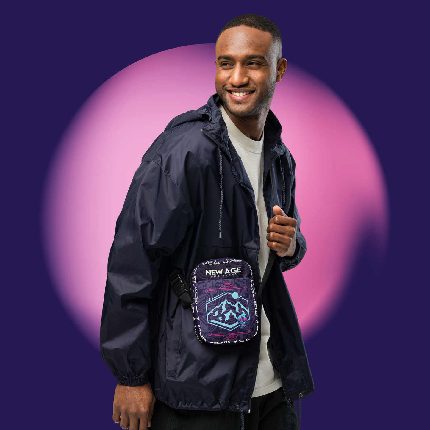 DAEDALUS 9 Vapor-wave 50’s inspired Utility crossbody bag