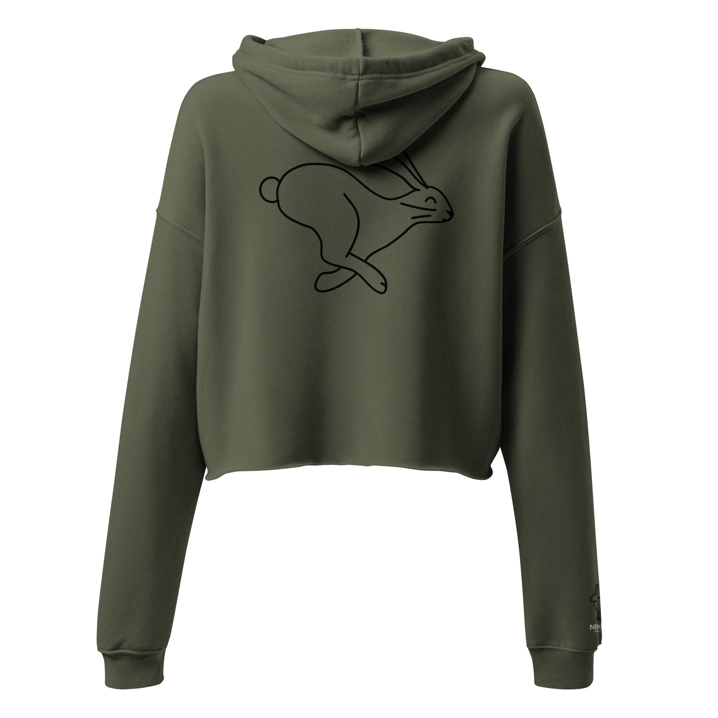 New Age Running Rabbit Crop Hoodie