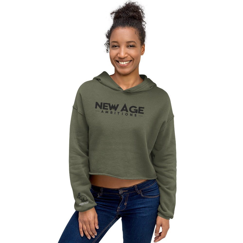 New Age Running Rabbit Crop Hoodie