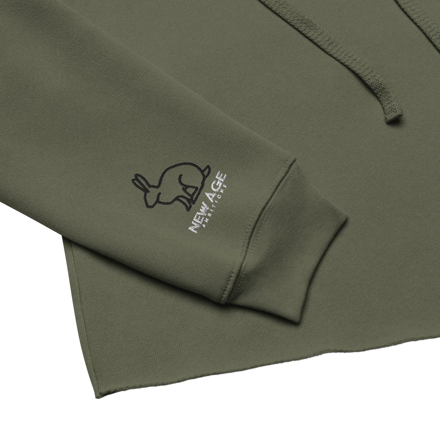 New Age Running Rabbit Crop Hoodie