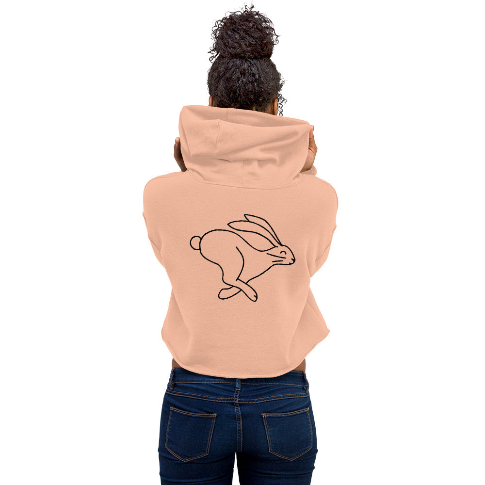 New Age Running Rabbit Crop Hoodie