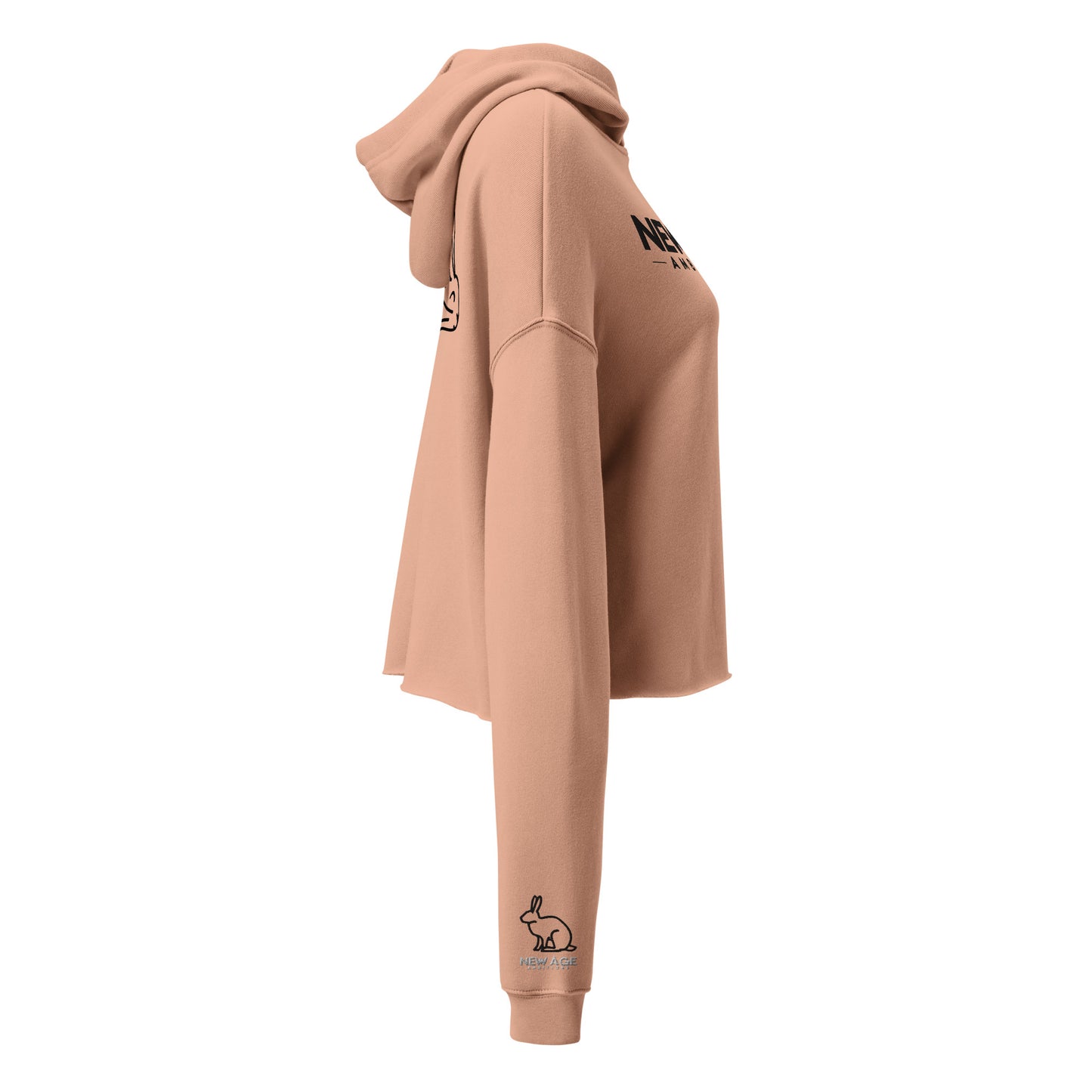 New Age Running Rabbit Crop Hoodie