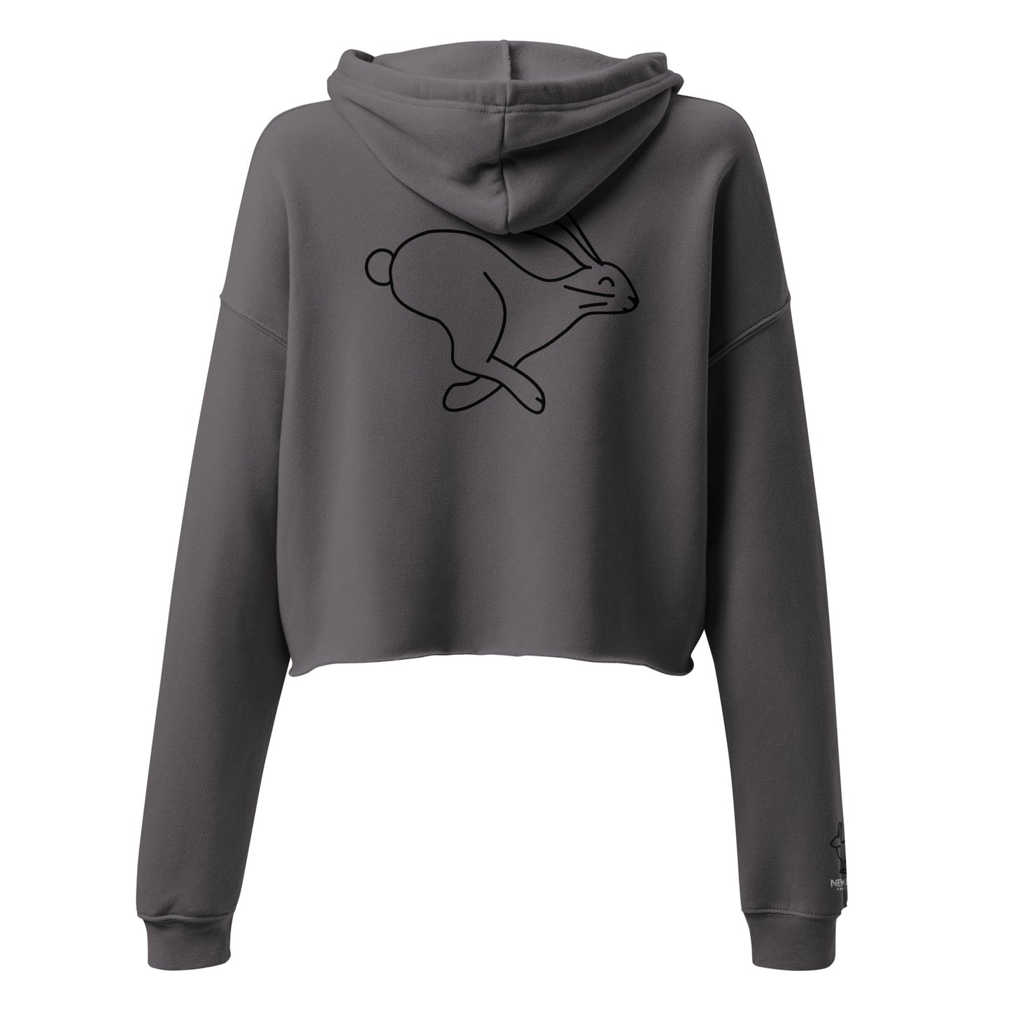 New Age Running Rabbit Crop Hoodie