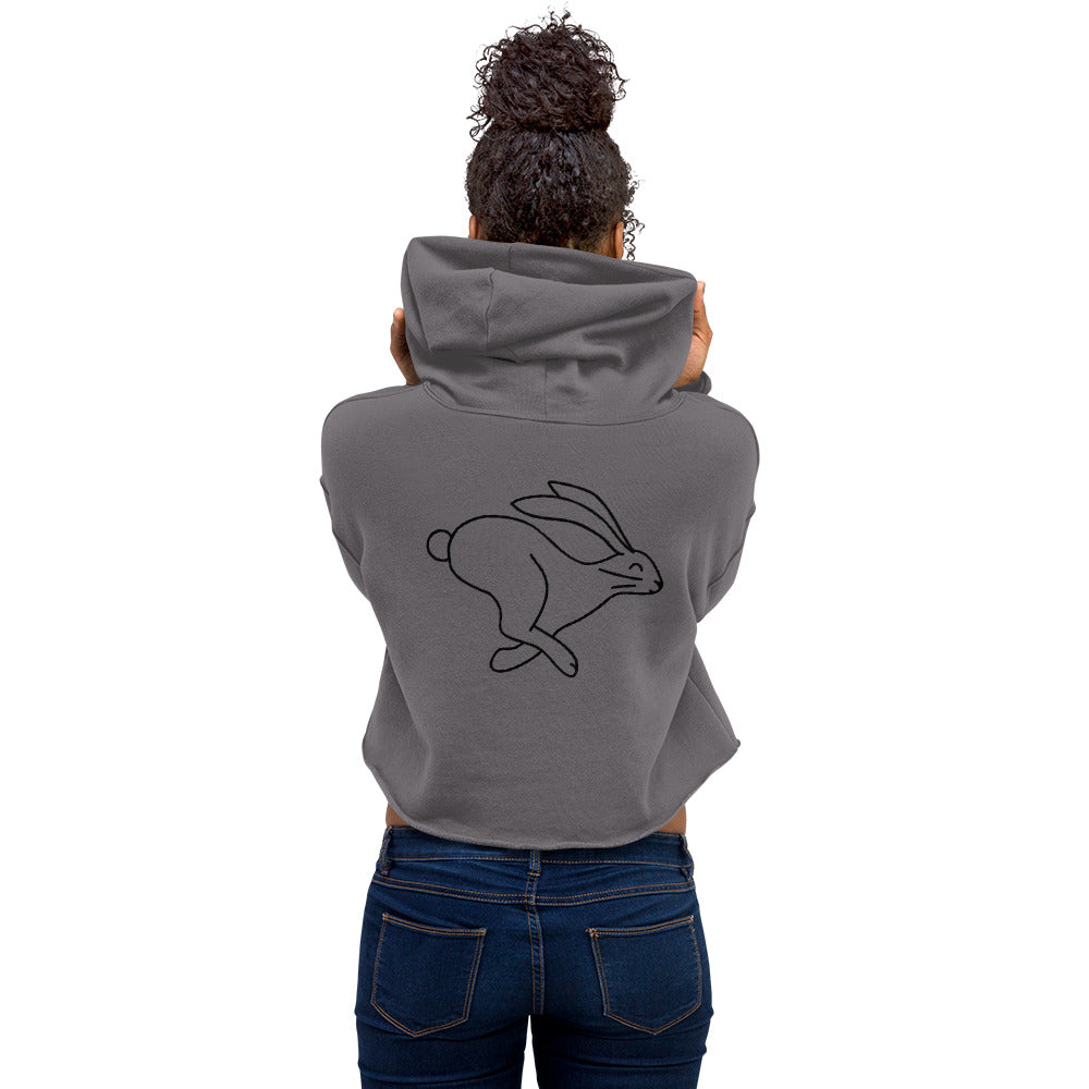 New Age Running Rabbit Crop Hoodie