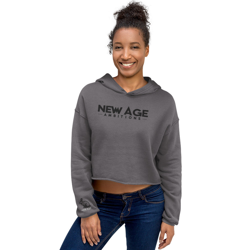 New Age Running Rabbit Crop Hoodie