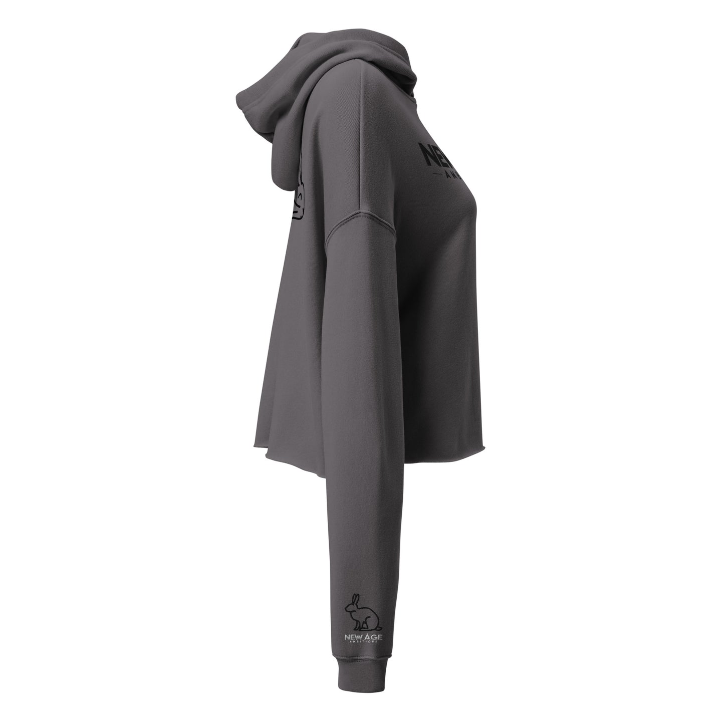 New Age Running Rabbit Crop Hoodie