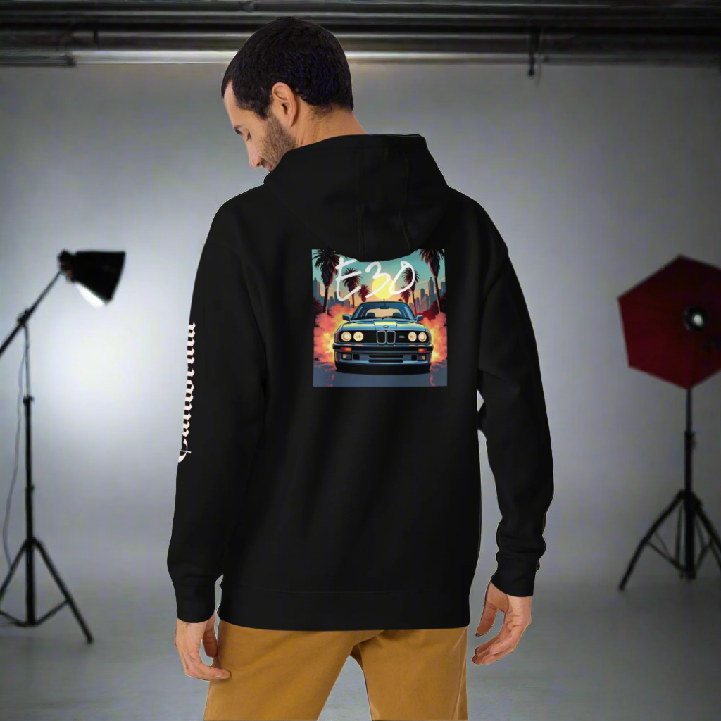 BMW E30 BURNOUT L.A. Unisex Hoodie