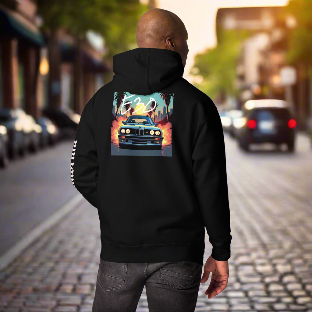 BMW E30 BURNOUT L.A. Unisex Hoodie