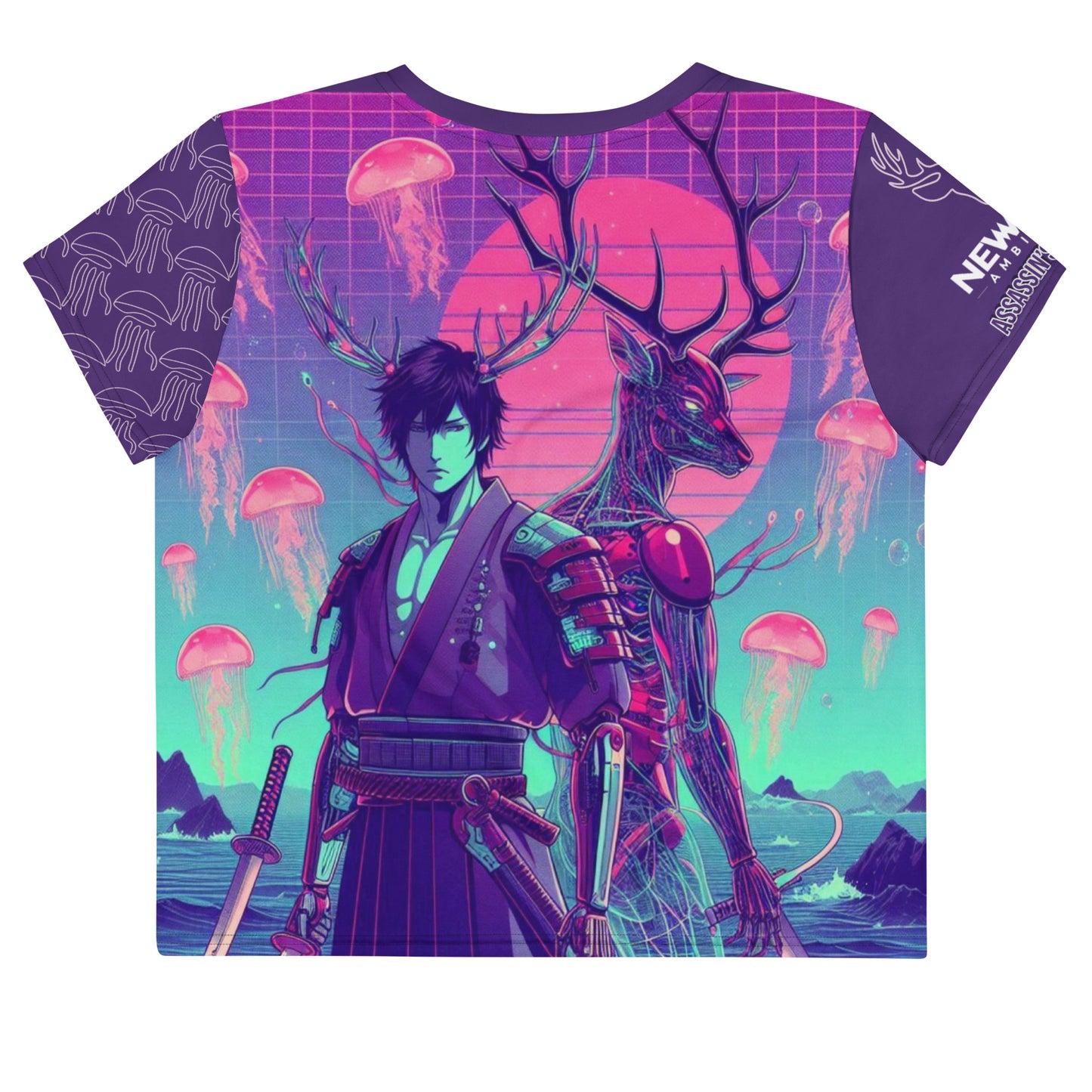 New Age Ambitions- Assassin’s Syndicate “The Red Deer Cyborg” Crop Top