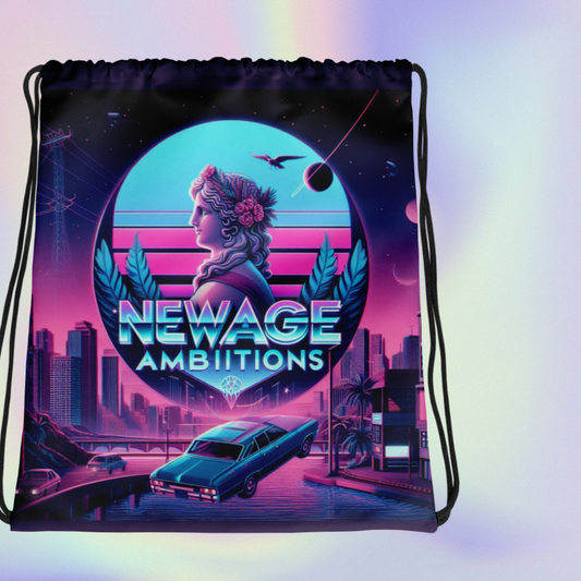 DAEDALUS 9 Vapor-wave 50’s inspired Drawstring bag