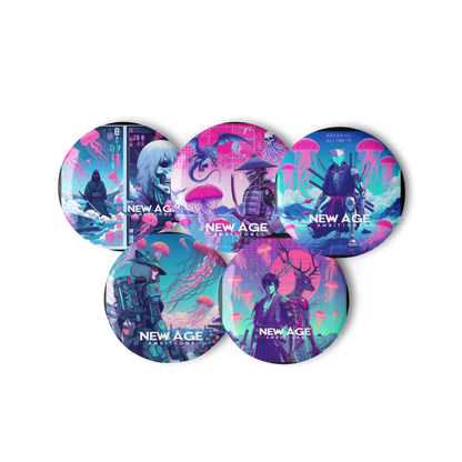 “The Unforgiving 5: Assassin’s Syndicate ” Set of pin buttons
