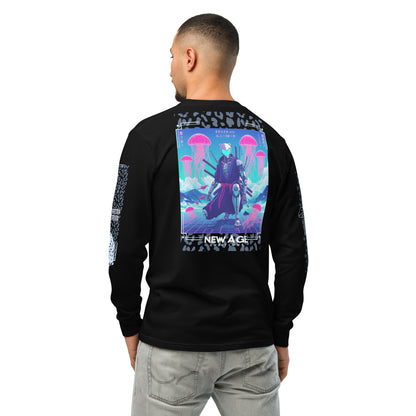 New Age Ambition- Assassin’s Syndicate “Snow Falls, Silent Cyber-Claws” UNISEX Heavyweight long-sleeve shirt