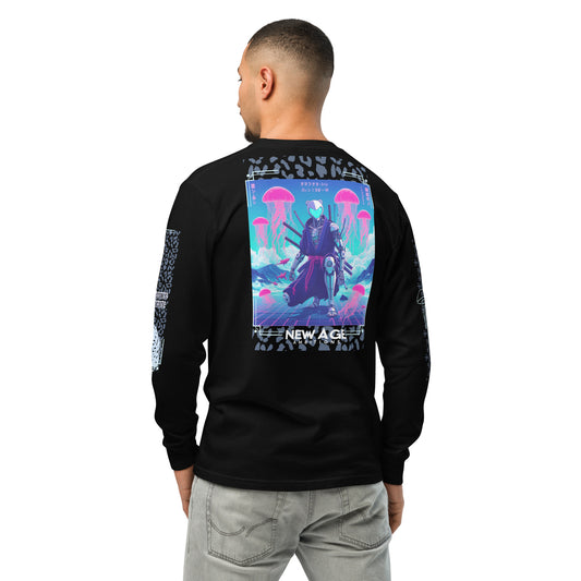 New Age Ambition- Assassin’s Syndicate “Snow Falls, Silent Cyber-Claws” UNISEX Heavyweight long-sleeve shirt