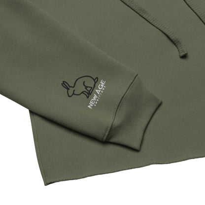 New Age Running Rabbit Crop Hoodie