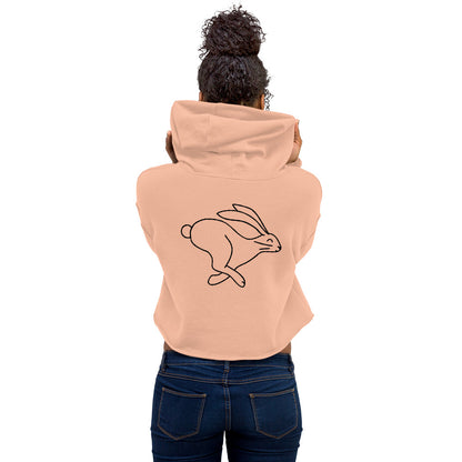New Age Running Rabbit Crop Hoodie