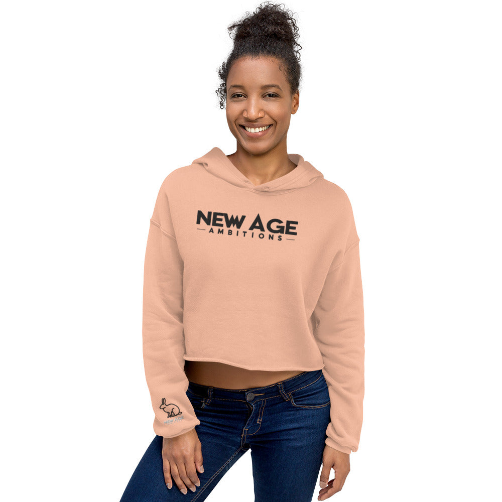 New Age Running Rabbit Crop Hoodie