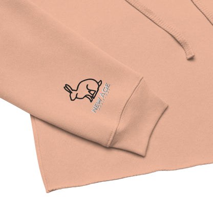 New Age Running Rabbit Crop Hoodie